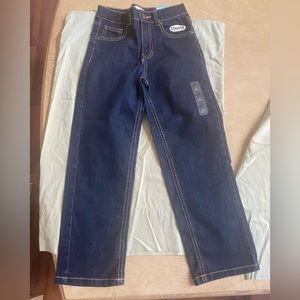 Toughskin boy jeans sz 7X NWT stretch/relaxed W/ L-7 black short sleeve t-shirt